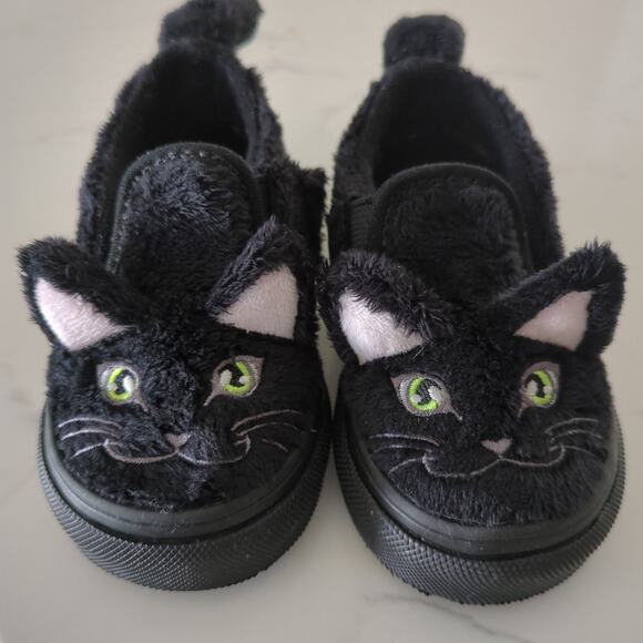 Vans Toddler Slip-On shoes Velcro Toddler size 4 'Cat' NEW - Picture 2 of 8